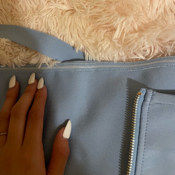 Blue Bandage Bodycon Dress - Picture 7 of 8